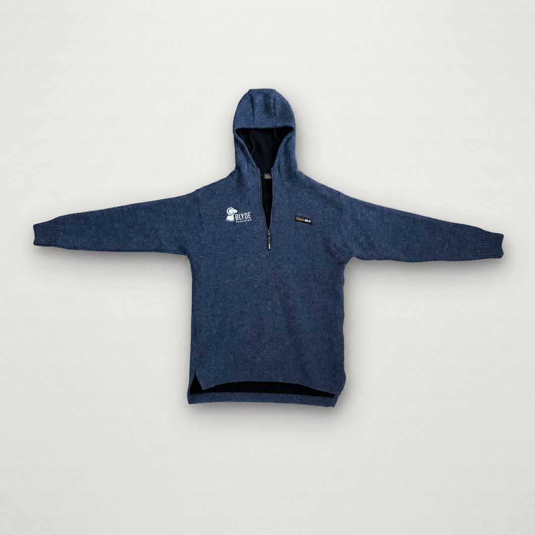 Hooded woollen jumper